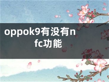 oppok9有没有nfc功能