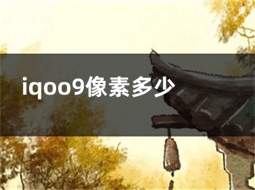 iqoo9像素多少