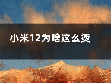 小米12为啥这么烫