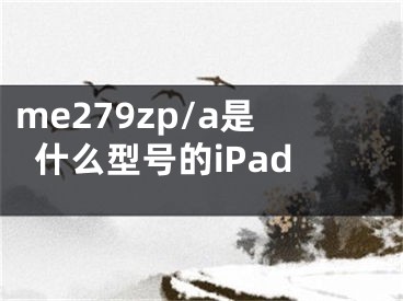 me279zp/a是什么型号的iPad
