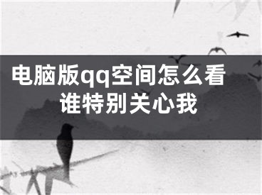 电脑版qq空间怎么看谁特别关心我