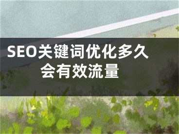 SEO关键词优化多久会有效流量 