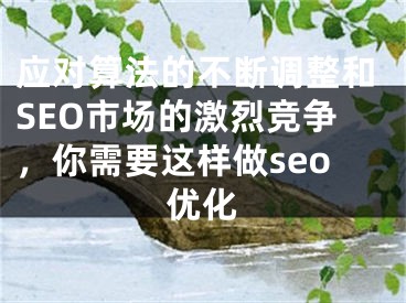 应对算法的不断调整和SEO市场的激烈竞争，你需要这样做seo优化