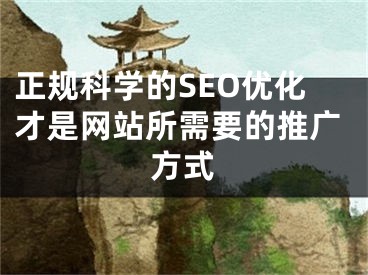 正规科学的SEO优化才是网站所需要的推广方式