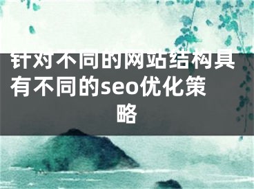 针对不同的网站结构具有不同的seo优化策略