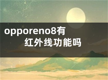 opporeno8有红外线功能吗