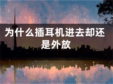 为什么插耳机进去却还是外放