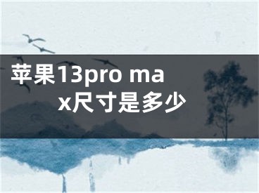 苹果13pro max尺寸是多少