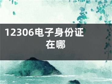 12306电子身份证在哪