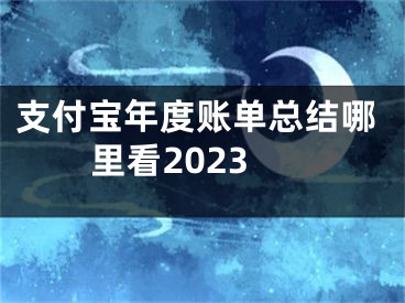 支付宝年度账单总结哪里看2023