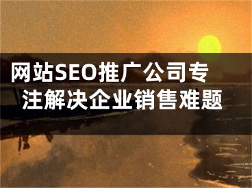 网站SEO推广公司专注解决企业销售难题