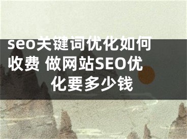 seo关键词优化如何收费 做网站SEO优化要多少钱