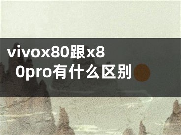 vivox80跟x80pro有什么区别
