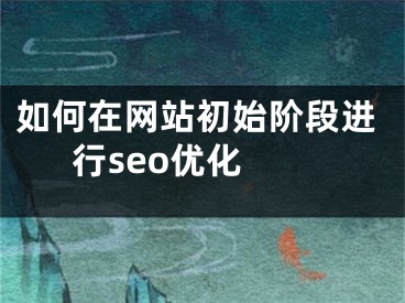 如何在网站初始阶段进行seo优化 