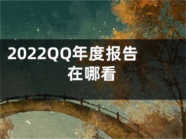 2022QQ年度报告在哪看