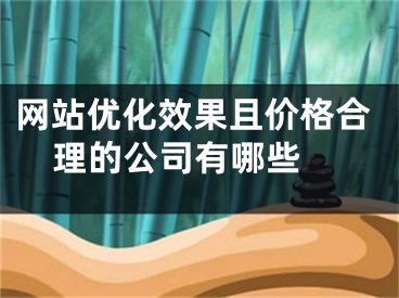 网站优化效果且价格合理的公司有哪些 