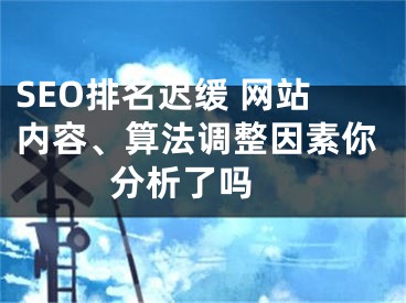 SEO排名迟缓 网站内容、算法调整因素你分析了吗 