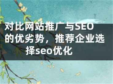 对比网站推广与SEO的优劣势，推荐企业选择seo优化