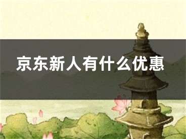 京东新人有什么优惠