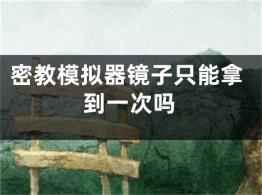 密教模拟器镜子只能拿到一次吗