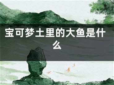 宝可梦土里的大鱼是什么 