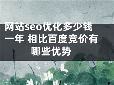 网站seo优化多少钱一年 相比百度竞价有哪些优势 