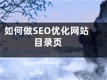 如何做SEO优化网站目录页 