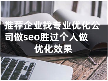 推荐企业找专业优化公司做seo胜过个人做优化效果