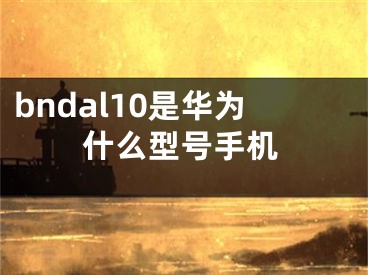 bndal10是华为什么型号手机