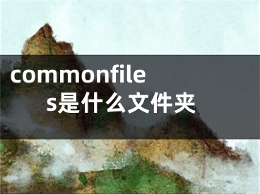 commonfiles是什么文件夹