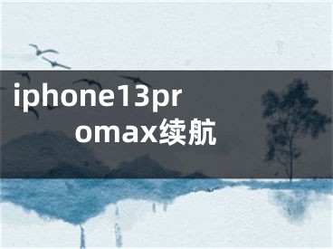 iphone13promax续航