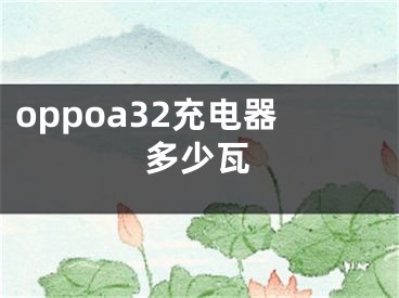 oppoa32充电器多少瓦