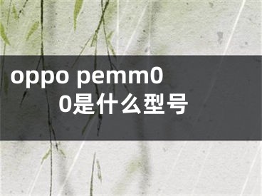 oppo pemm00是什么型号