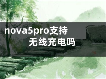 nova5pro支持无线充电吗
