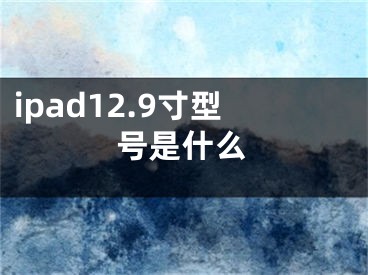 ipad12.9寸型号是什么