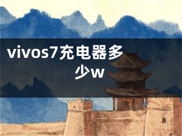 vivos7充电器多少w