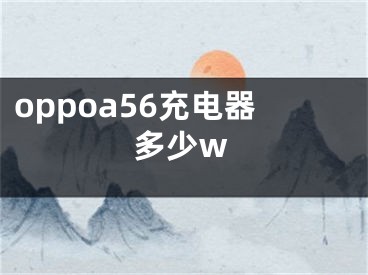 oppoa56充电器多少w