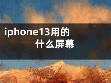 iphone13用的什么屏幕