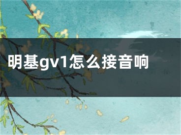 明基gv1怎么接音响