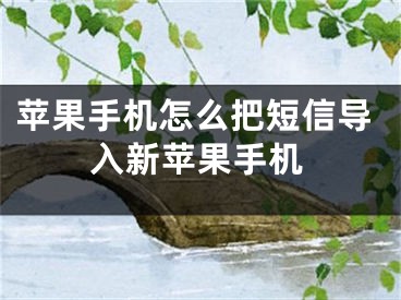 苹果手机怎么把短信导入新苹果手机