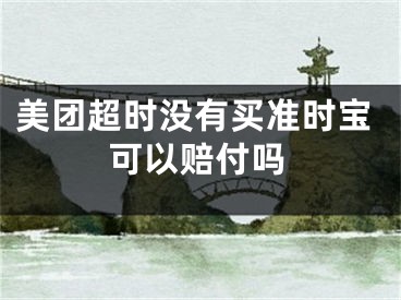 美团超时没有买准时宝可以赔付吗