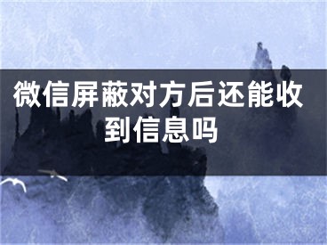 微信屏蔽对方后还能收到信息吗