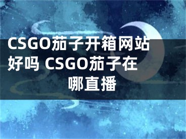 CSGO茄子开箱网站好吗 CSGO茄子在哪直播