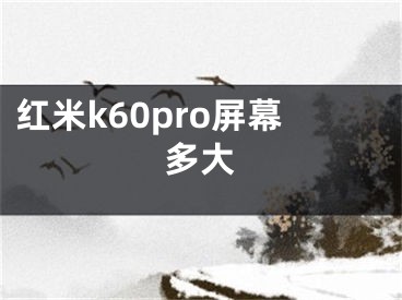 红米k60pro屏幕多大