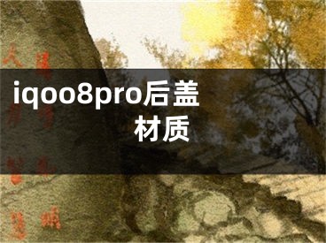 iqoo8pro后盖材质