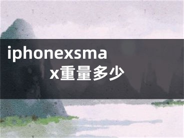 iphonexsmax重量多少