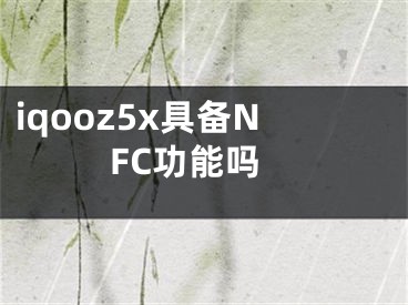 iqooz5x具备NFC功能吗