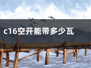 c16空开能带多少瓦