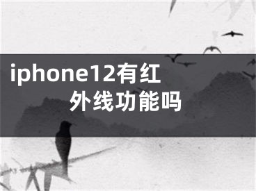 iphone12有红外线功能吗