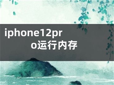 iphone12pro运行内存